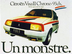 publicite citroen visa II chrono 93 ch