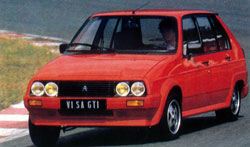 performances citroen visa gti 1.6 115 ch