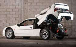 ford rs200 capot moteur ouvert