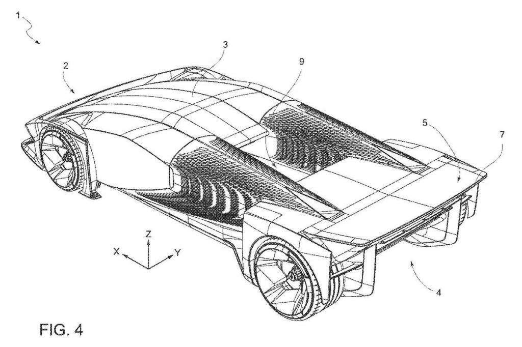 Une myst�rieuse hypercar Ferrari se r�v�le dans un brevet in�dit Une myst�rieuse hypercar Ferrari se r�v�le dans un brevet in�dit