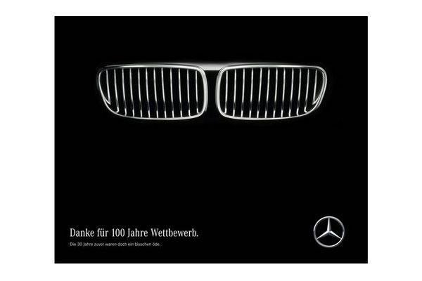 Quand Mercedes souhaite un bon centenaire � BMW... Quand Mercedes souhaite un bon centenaire � BMW...