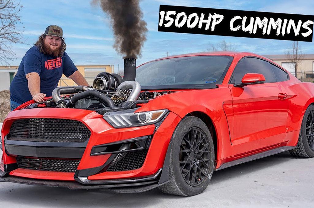 Cette Ford Mustang Diesel crache 1500 ch... et beaucoup de suie Cette Ford Mustang Diesel crache 1500 ch... et beaucoup de suie