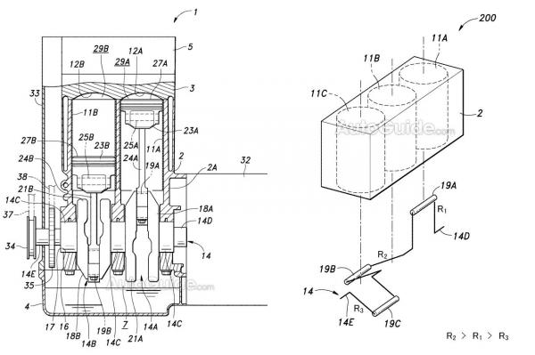 Un brevet de moteur � cylindr�e variable chez Honda Un brevet de moteur � cylindr�e variable chez Honda