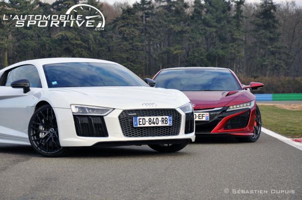 Comparatif : Honda NSX vs Audi R8 V10 Plus Comparatif : Honda NSX vs Audi R8 V10 Plus