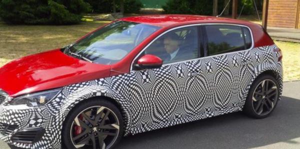 Carlos Tavar�s avec un mulet de la Peugeot 308 R Carlos Tavar�s avec un mulet de la Peugeot 308 R